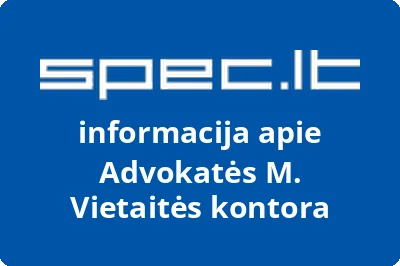 Advokatės M. Vietaitės kontora