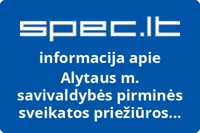 Alytaus miesto savivaldybės pirminės sveikatos priežiūros centras, VŠĮ