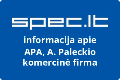 A. Paleckio komercinė firma APA