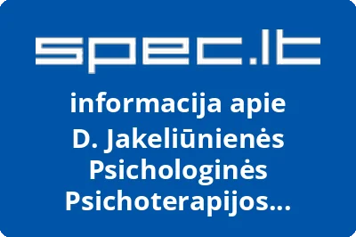 D. Jakeliūnienės Psichologinės Psichoterapijos Kabinetas, IĮ